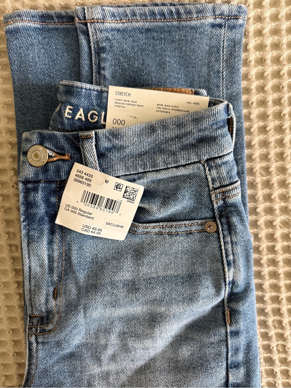 American Eagle Outfitters Light Blue Straight Leg Jeans